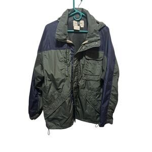 Vintage L.L.Bean Trail Model Utility Jacket Men’s Large Green Navy Insulated